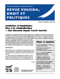Revue VIH/sida, droit et politiques 14(1) mai 2009